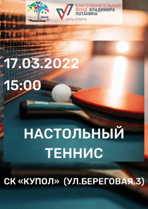 Городской турнир по настольному теннису